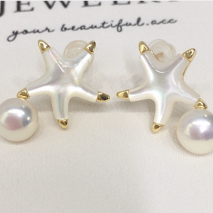 Starfish peral earrings