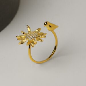 Sunflower bird open end ring