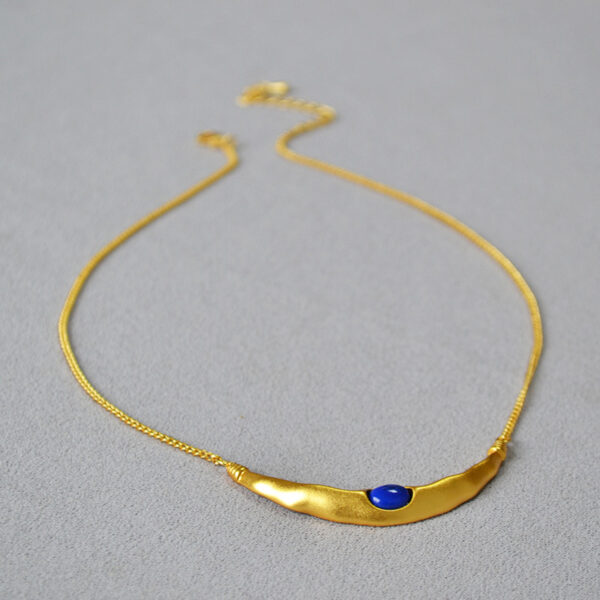 Niche design brass women collarbone chain necklace