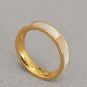 Fashion gold plating shell gril index finger ring