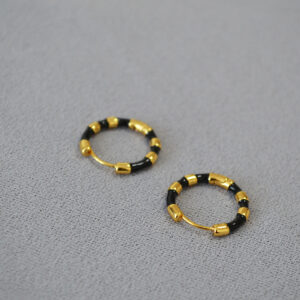 Hook enamel classic bamboo earrings