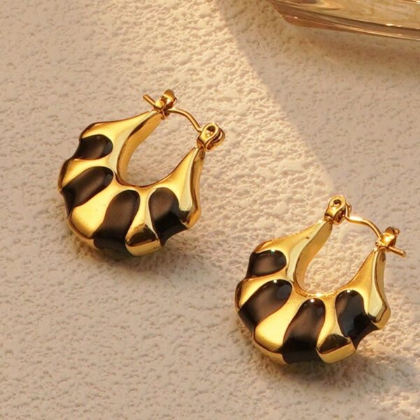 INS style stainless steel C-shaped fashion earrings