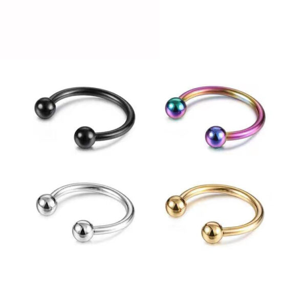 U shaped ring stainless steel nose piercing