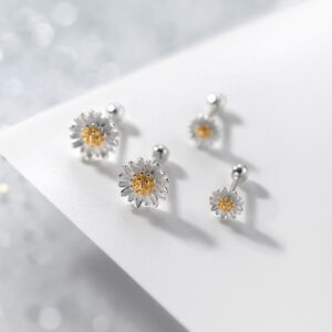 Daisy flower S925 studs piercing