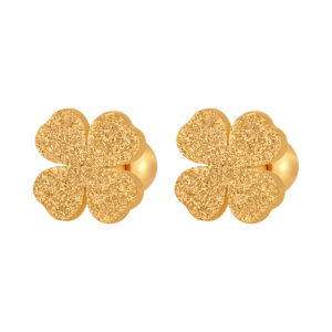 Forsted 18K gold PVD 4 leafs earring stud piercing