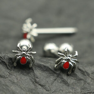 Spider punk style stainless steel nose piercing