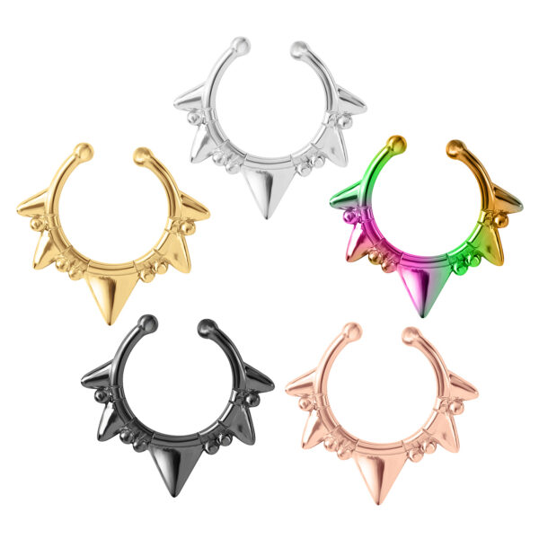 Personalized Tusk Triangle Nose Clip stainless steel nose piercing